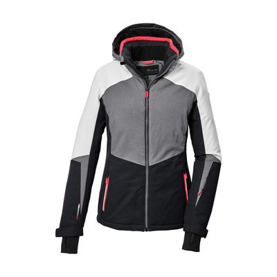 Skijacke KILLTEC "KSW 66 WMN SKI JCKT", Damen, Gr. 40, grau, Oberstoff 1: 100% Polyester/ Oberstoff 2: 93% Polyester, 7% Elasthan, Futter: 100% Polyester, Wattierung: 100% Polyester (recycelt), sportlich, Jacken Image