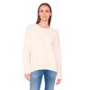 Strickpullover LE TEMPS DES CERISES "Daisy", Damen, Gr. L, weiß, 100% Polyester, unifarben, casual, normal, Rundhals, Langarm, Pullover, mit modischen Knöpfen