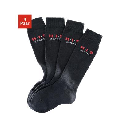 Kniestrümpfe H.I.S, Kinder, Gr. 39-42, schwarz, Polyamid, Baumwolle, Elasthan (LYCRA), unifarben, elastisch, Socken, mit verstärkten Belastungszonen Image