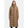 Steppmantel KHUJO "Deria3-YM", Damen, Gr. L (40), braun (nougat), Obermaterial: 100% Polyester, Innenfutter: 100% Polyester, Wattierung: 100% Polyester, Basic, A-Linie ca. Mitte Wade, hoch geschlossener Ausschnitt, Langarm Ärmel ohne Ärmelschlitz...