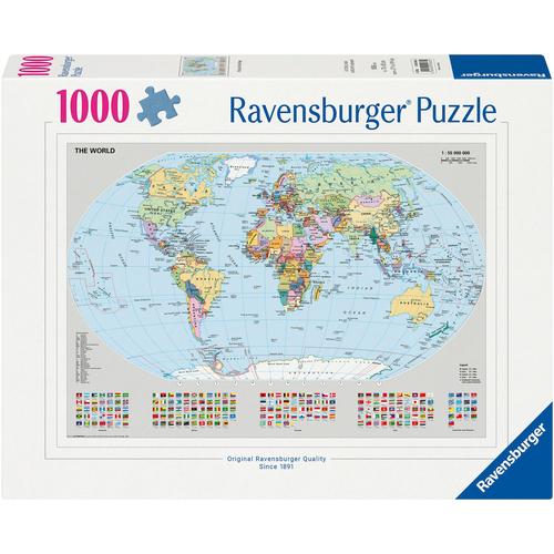 Puzzle RAVENSBURGER ""Politische Weltkarte"" Puzzles bunt Kinder Made in Germany; FSC - schützt Wald weltweit