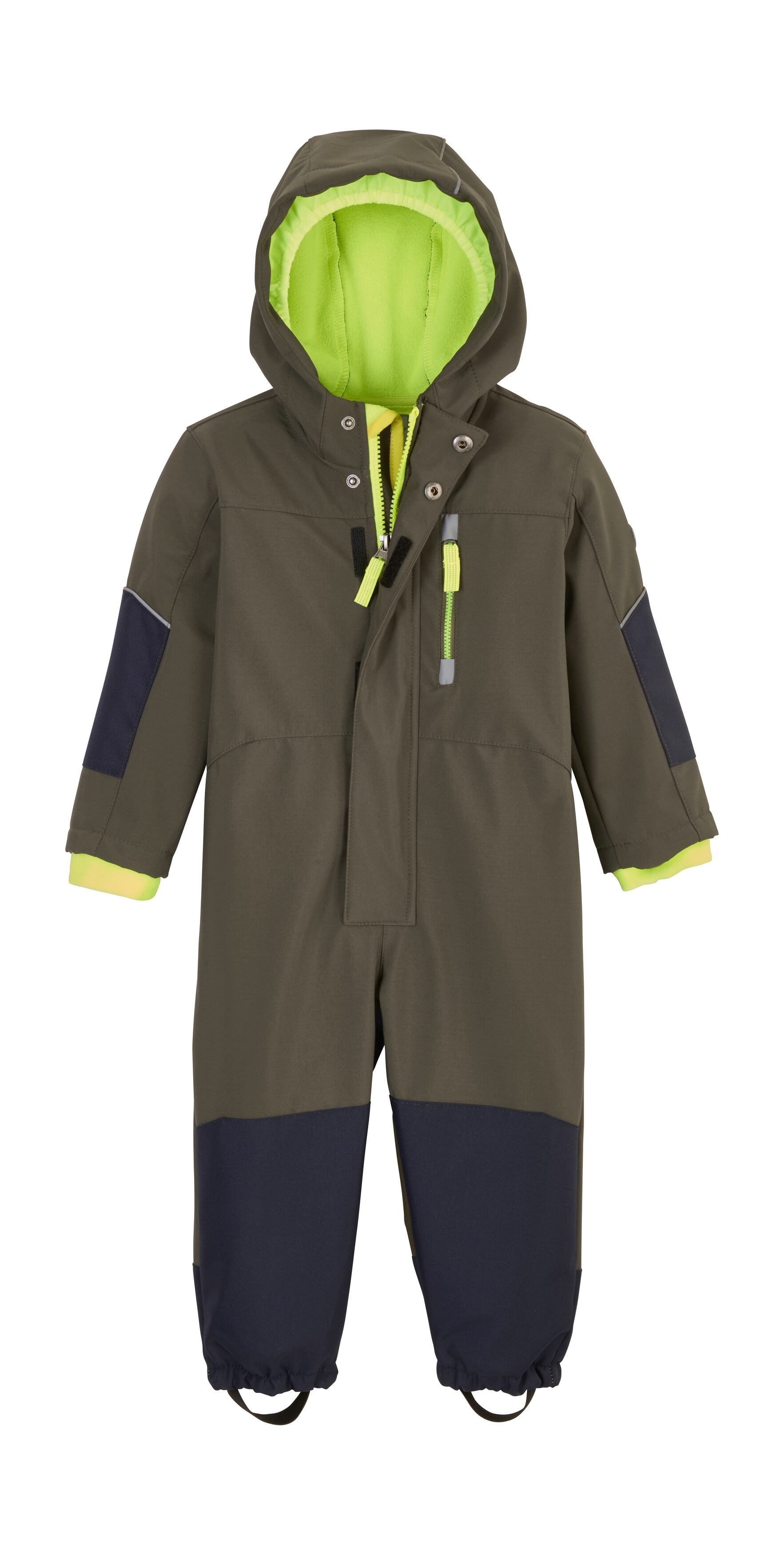 Overall "FIOW 10 MNS SFTSHLL ONPC", Mädchen, Gr. 110/116, Normalgrößen, grün (olivgrün), Oberseite: 100% Polyester;Rückseite: 100% Polyester;Obermaterial 2: 100% Polyester, FIRST INSTINCT BY KILLTEC, Overalls Overall, Softshell Overall:...