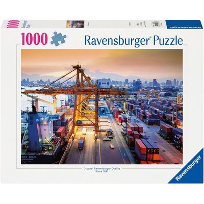 Puzzle RAVENSBURGER "Hafen" Puzzles bunt Kinder Made in Germany; FSC - schützt Wald weltweit