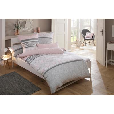 Bettwäsche HOME AFFAIRE "Cremona", rosa, B/L: 135cm x 200cm, , Polycotton recycelt, B/L: 80cm x 80cm, Polycotton recycelt, Obermaterial: 60% Baumwolle, 40% Polyester, Bettwäsche, romantische Bettwäsche in verschiedenen Qualitäten, ab Gr. 135x200 cm Image
