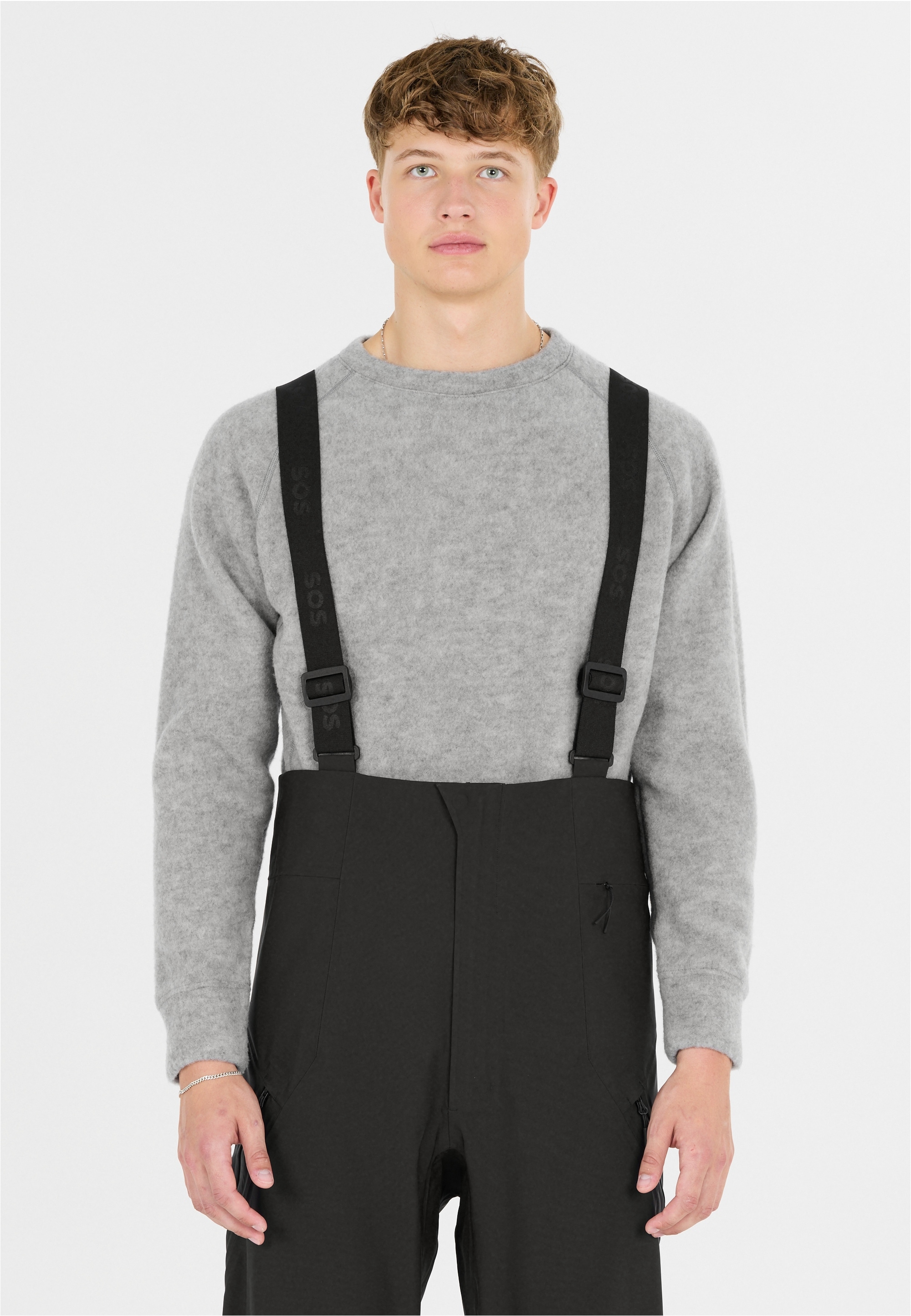 Skihose SOS "Hoverla", Herren, Gr. L, US-Größen, schwarz, 77% Polyamid, 23% Elasthan, unifarben, Hosen, mit smarten Hosenträgern und schützenden Features Image