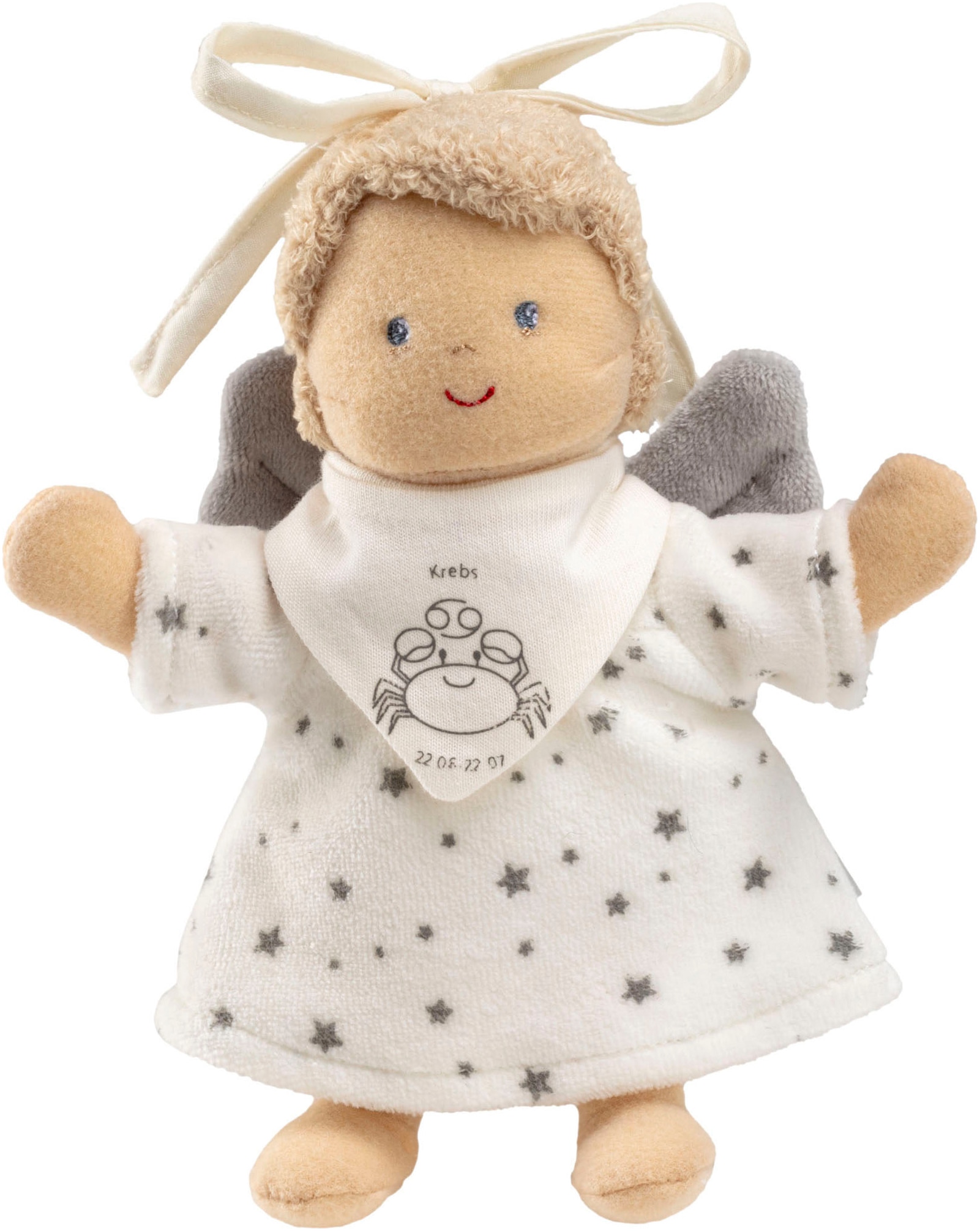 Greifspielzeug STERNTALER "Anhänger Sternzeichen Krebs", bunt, Greifspielzeug, KinderB:13cm H:17cm, Baumwolle, Flauschstoff, Nicki, Polyester, B:13cm H:17cm