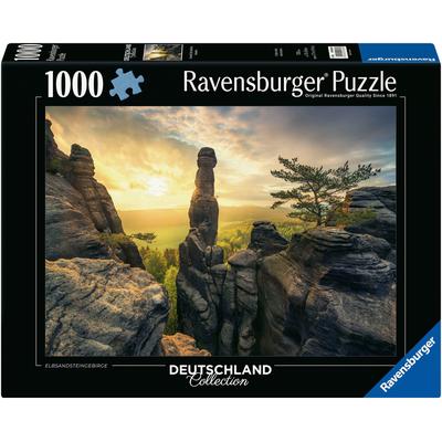 Puzzle RAVENSBURGER "Deutschland Collection, Erleuchtung - Elbsandsteingebirge" Puzzles bunt Kinder Made in Germany; FSC - schützt Wald weltweit