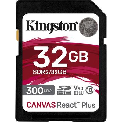 KINGSTON Speicherkarte "Canvas React Plus SD 32GB" Speicherkarten Gr. 32 GB, schwarz