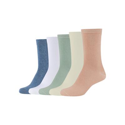 Langsocken S.OLIVER "originals", Damen, Gr. 35-38, pink (pink sand), Baumwollmischung, unifarben, Socken, mit Elasthan-Anteil Image
