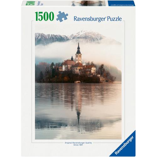 Puzzle RAVENSBURGER ""Die Insel der Wünsche, Bled, Slowenien"" Puzzles bunt Kinder Made in Germany; FSC - schützt Wald weltweit