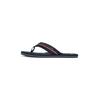 Zehentrenner TOMMY HILFIGER "TOMMY HILFIGER WEB BEACH SANDAL", Herren, Gr. 41, blau (dunkelblau), Textil, sportlich, Schuhe, Sommerschuh, Badeschuh mit Logoschriftzug