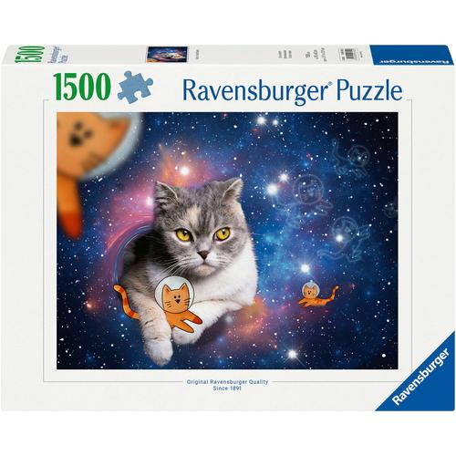 Puzzle RAVENSBURGER ""Katzen fliegen im Weltall"" Puzzles bunt Kinder Made in Germany; FSC - schützt Wald weltweit