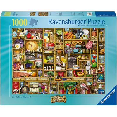 Puzzle RAVENSBURGER "Colin Thompson, CuRios CupBoards, Kurioses Küchenregal" Puzzles bunt Kinder Made in Germany; FSC - schützt Wald weltweit