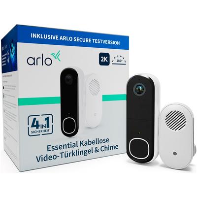 ARLO Smart Home Kamera "ESSENTIAL 2 Video Doorbell 2K With Chime V2", weiß, B:4,7cm H:14,3cm T:3,4cm, Überwachungskamera