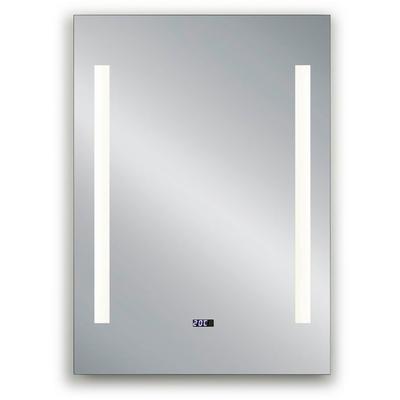 LED-Lichtspiegel MIRRORS AND MORE "Ilonka", glänzend, B:50cm H:70cm, Glas, Spiegel, LED-Beleuchtung, integrierte Zeitanzeige Image