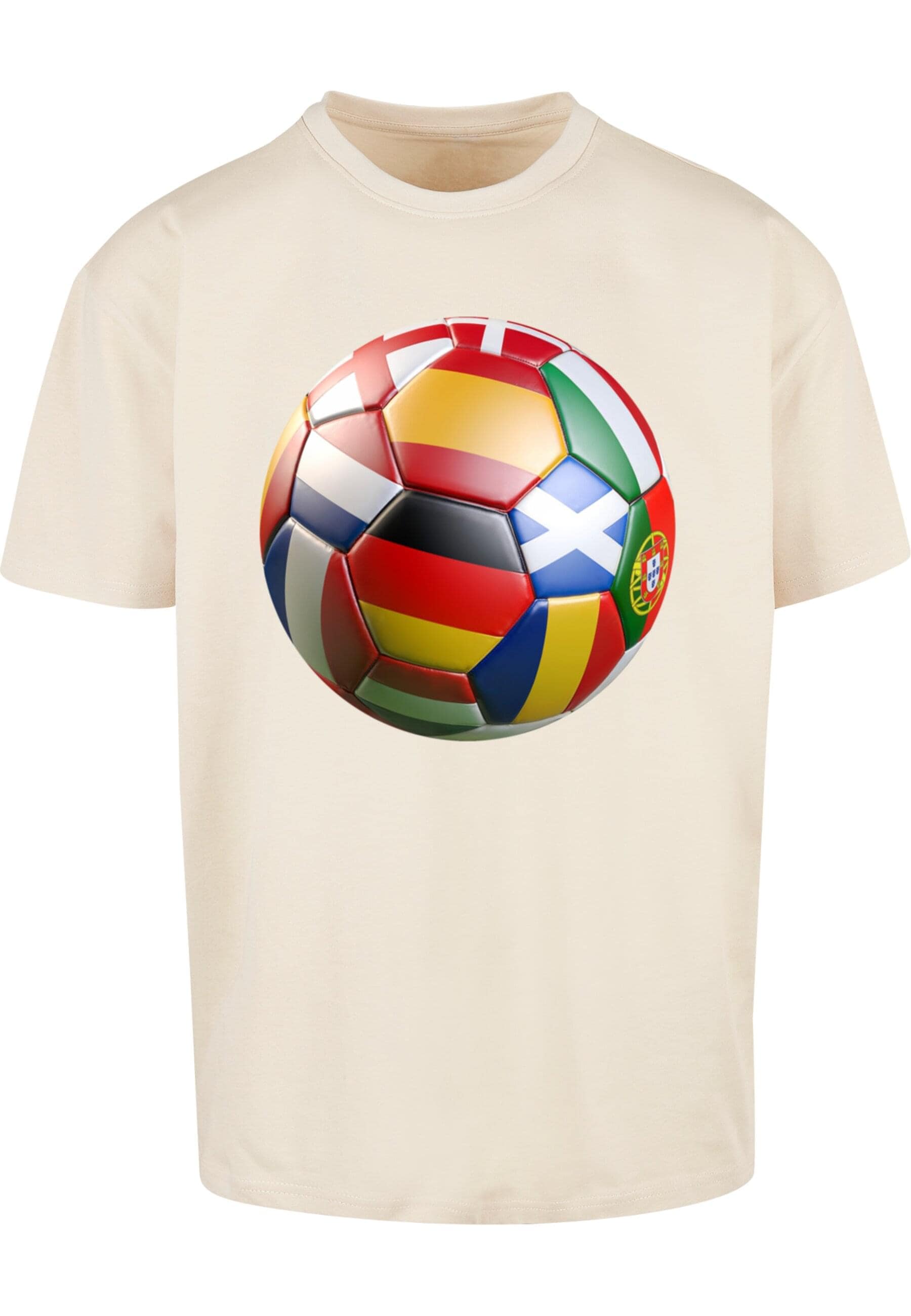 T-Shirt "Upscale by Mister Tee Herren", Herren, Gr. M, beige (sand), 100% Baumwolle, UPSCALE BY MISTER TEE, bedruckt, oversize, Rundhals, Shirts Image