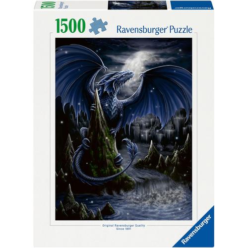 Puzzle RAVENSBURGER ""Der Schwarzblaue Drache"" Puzzles bunt Kinder Made in Germany; FSC - schützt Wald weltweit