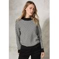 Strickpullover CECIL, Damen, Gr. XL (44), schwarz, Stoff, 50% Viskose, 28% Polyester, 22% Nylon, gemustert, casual, normal normal, hoch geschlossener Ausschnitt, Langarm Bündchen, Pullover, mit Turtleneck