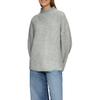 Strickpullover S.OLIVER, Damen, Gr. 38, grau (grau, schwarz), Strick, Obermaterial: 60% Polyacryl, 22% Polyester, 10% Alpaka, 8% Polyamid, Strukturmuster, casual, regular fit taillenbedeckt, ohne Ausschnitt, Langarm gerader Abschluss, Pullover, mit...