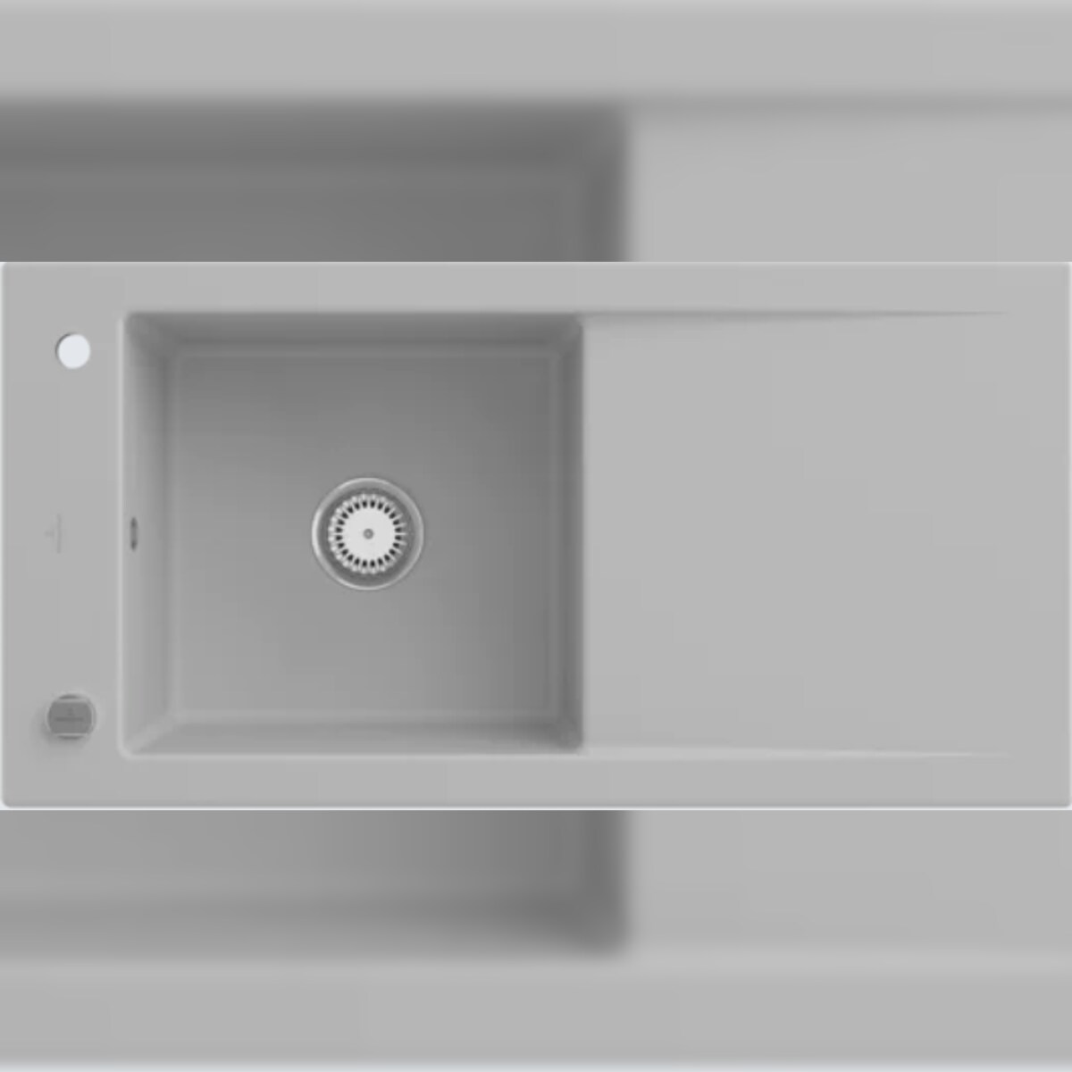 Villeroy & Boch Villeroy&Boch Rechteckiges Spülbecken, Keramikspüle Timeline 60 Steam, 100x51cm, reversibel Image