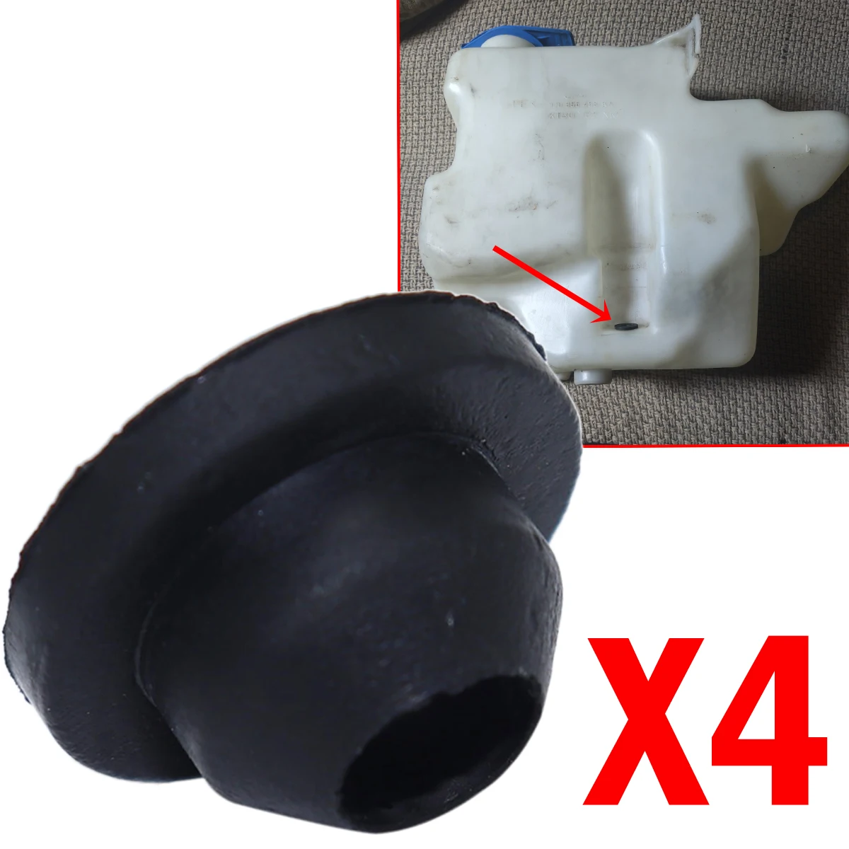 Joint de pompe de lave-glace pour Audi, œillet en caoutchouc, Audi A3, S3, A4, S4, Horizon A5, Q3, Q5, A7, VW Golf, Passat, Jetta, Bros4, 5, 6, Polo, Beetle, Bora, 4 pièces