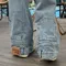 HighStreet – jean à vêtements inversés pour hommes et femmes, pantalon Baggy gothique Vintage, ample et droit, vêtements féminins Y2k, automne