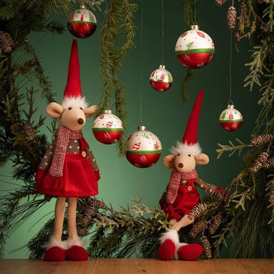 Kantensitzer Wintermaus aus Textil, 2er-Set Image