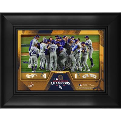 Gerahmte Collage der Los Angeles Dodgers, World Series-Champions 2024, 5 x 7 Zoll Image