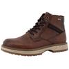 Winterboots TOM TAILOR, Herren, Gr. 42, braun (braun used), Lederimitat, Textil, unifarben, kontrastfarbene Details, modisch, Schuhe, Blockabsatz,Schnürboots,Outdoorschuh, Reißverschluss, Weite G (=weit)