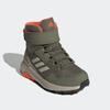 Wanderschuh ADIDAS TERREX "TERREX TRAILMAKER HIGH COLD.RDY", Kinder, Gr. 39, grün (olive strata, wonder beige, semi impact orange), Textil, Synthetik, sportlich, Schuhe, wärmend