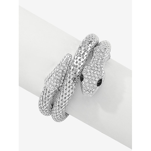 elegante goldene Schlangenkette für Damen – strassbesetzter Statement-Schmuck mit Schlangendesign für besondere Anlässe und Partys Image