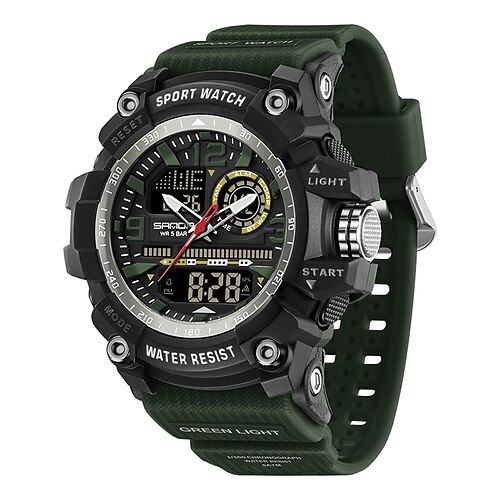 SANDA Herren Digitaluhr Modisch Lässig Geschäfts Armbanduhr Leuchtende Stoppuhr Wecker Kalender TPU Uhr Image