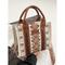 Damen-Einkaufstasche mit Boho-Ethno-Print – Vintage-inspirierte Canvas-Handtasche mit Lederakzenten, ideal für Freizeitausflüge und den täglichen Gebrauch