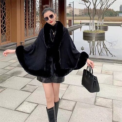 Kunstpelz Schal Wickelstola Bolero Braut Winter Hochzeit mit Haken Image