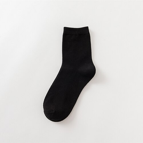 Herren 5 Paare Mehrfachpackungen Socken Socken Stricken Laufsport Socken Freizeitsocken Schwarz Weiß Farbe Solide / einfarbig Sport Natur Täglich Urlaub Grundlegend Mittel Frühling Herbst Modisch Image