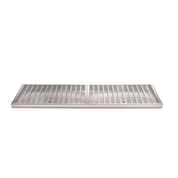 BieTal® Theken Tropfschale Tropfblech Tropfkasten - Edelstahl - 80x22x2cm - 3-teilig Image