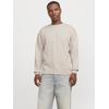 Sweatshirt JACK & JONES "JJESTAR BASIC SWEAT CREW NECK NOOS", Herren, Gr. S, gelb (moonbeam), angeraute Sweatware, Obermaterial: 70% Baumwolle, 30% Polyester, unifarben, modisch, relaxed fit taillenbedeckt, Rundhals, Langarm Rippbündchen,...