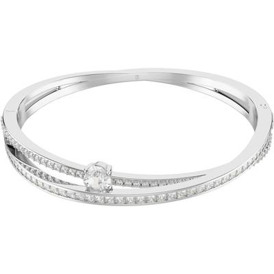 Armreif SWAROVSKI "Schmuck Geschenk Armschmuck Hyperbola, 5691224, 5691225, 5691226" Gr. M, silber (metallfarben, krista