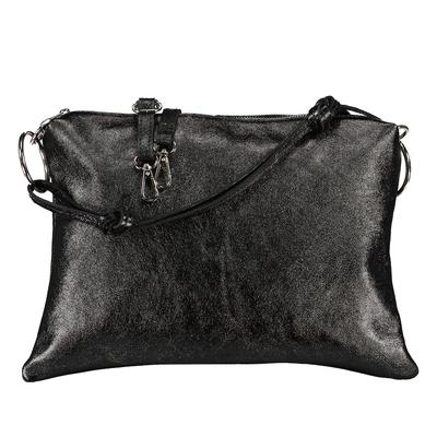 Hausfelder Manufaktur Umhängetasche Metallic Schwarz Damen Image