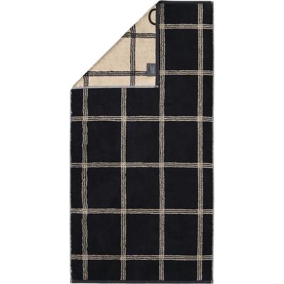 Cawö Handtücher Luxury Home Two-Tone Grafik 604 schwarz - 93 Handtuch 50x100 cm Image