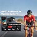 telecamera per bicicletta multifunzionale telecamera per bicicletta telecamera per moto antipioggia schermo a colori IPS da 2,0 pollici connessione wifi con torcia a led clacson per bici batteria