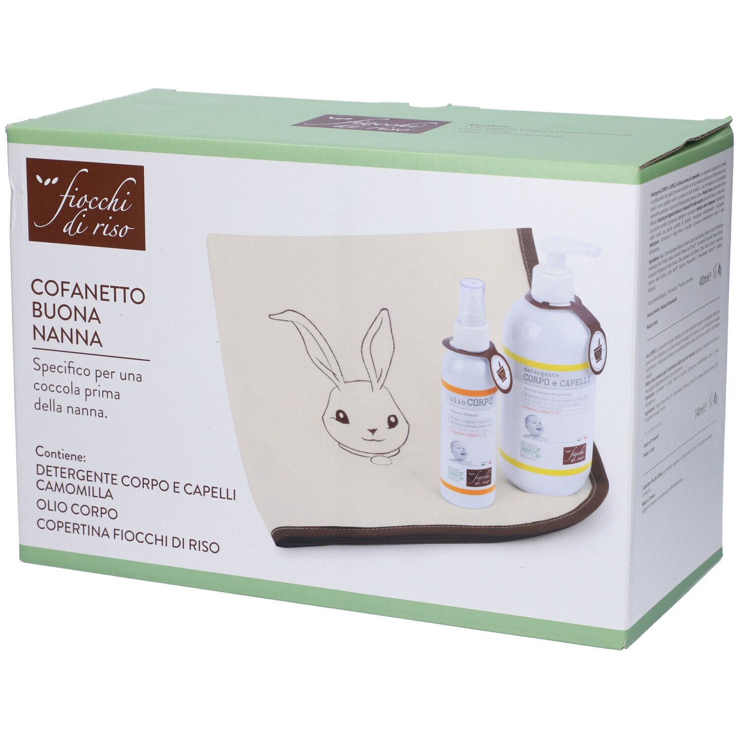 Fiocchi Di Riso Cofanetto Buona Nanna Detergente Corpo e Capelli Camom