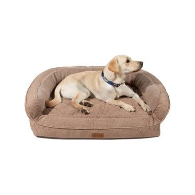 3 Dog Pet Supply Easy Wash Tweed Shearling Memory Foam Dog Bed, Large