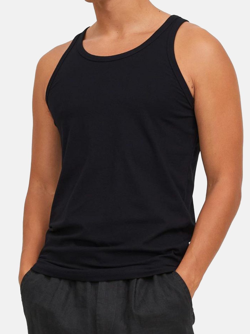 Jack & Jones Unterhemd Herren schwarz, L Image