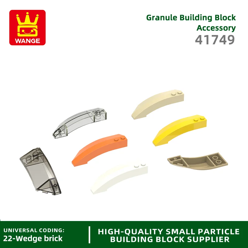 Wange 26 Teile/los 41749 Rechts Keil form 8 Löcher Bausteine MOC Klassische Zubehör Kompatibel mit Ziegel Kinder Spielzeug Image