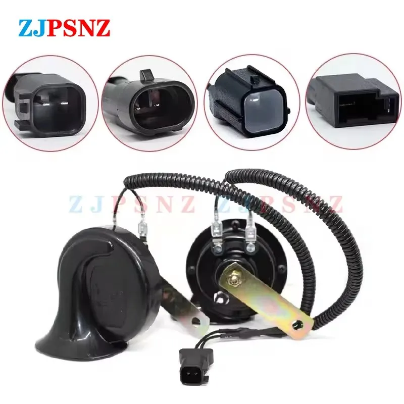 Auto Horn Stecker 4 Draht Spezielle Schnecke Horn Stecker Buchse Umwandlung Stecker Auto Lautsprecher Einzel Horn Refit Doppel Horn Wellrohr Image