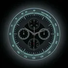 Tachymeter Handwatch Design Luminous Nightlight Wall Clock For Man Cave Bedroom Silent Non Ticking LED Wall Clock Glow in Dark