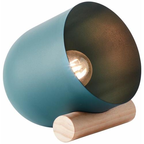 Brilliant - Lampe, Koji Tischleuchte türkis, Metall/Holz, 1x A60, E27, 25W,Normallampen (nicht