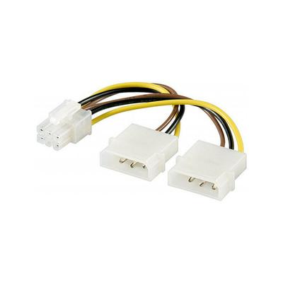 Stromkabel Y-Kabel 2x 5,25 - pci Express 6-pol St/Bu intern (51360) - Goobay