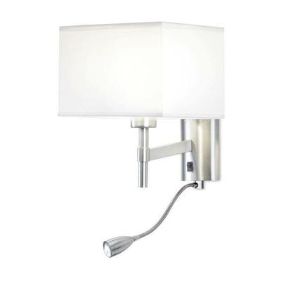 Bristol - led 2 Light Innenwandleuchte Satin Nickel mit Leselampe, E27 - Leds-c4 Image